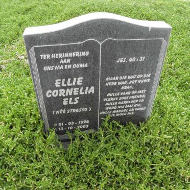 ELS Ellie Cornelia nee STRESSO 1926-2003