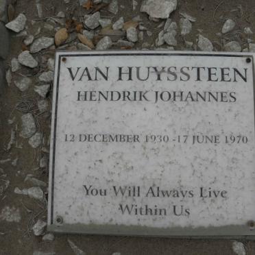 HUYSSTEEN Hendrik Johannes, van 1930-1970