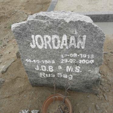 JORDAAN J.D.B. -1985 &amp; M.S. 1913-2004