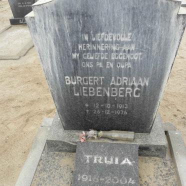LIEBENBERG Burgert Adriaan 1913-1976 &amp; Truia 1918-2004