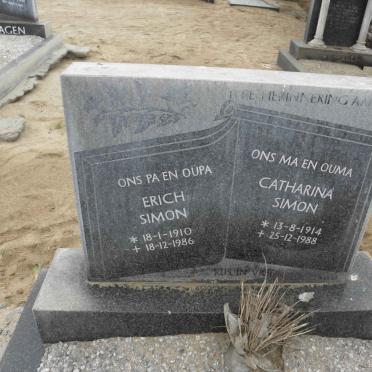 SIMON Erich 1910-1986 &amp; Catharina 1914-1988