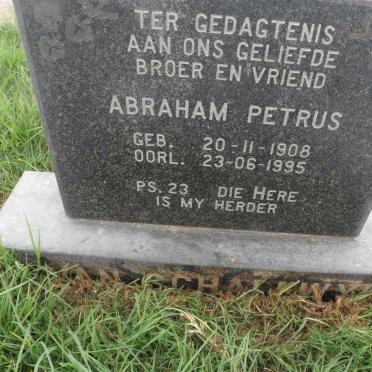 SCHALKWYK Abraham Petrus, van 1908-1995