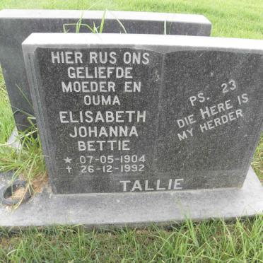 TALLIE Elisabeth Johanna 1904-1992