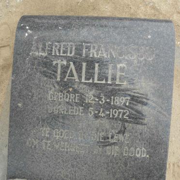 TALLIE Alfred Francisco 1897-1972