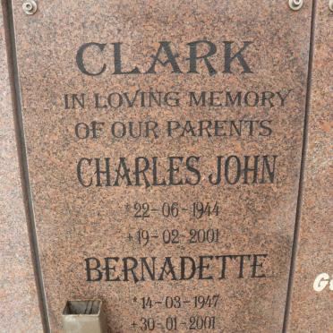 CLARK Charles John 1944-2001 &amp; Bernadette 1947-2001