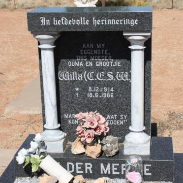 MERWE C.E.S.W., van der 1914-1986