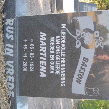 BASSON Martiena 1924-2000