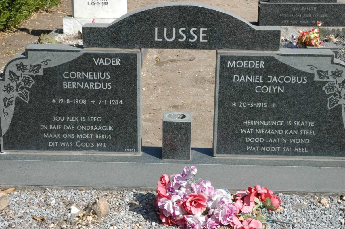 LUSSE Cornelius Bernardus 1908-1984 & Daniel Jacobus Colyn 1915-