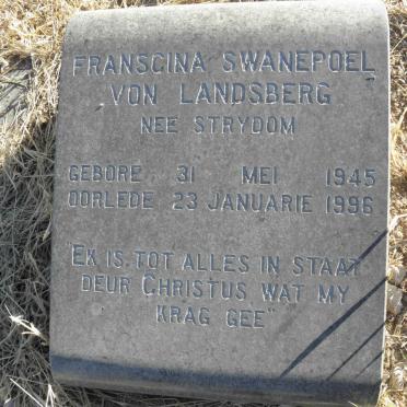LANDSBERG Franscina Swanepoel, von nee STRYDOM 1945-1996