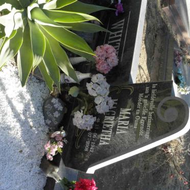 WHITE Christiaan Hendrik 1940-2013 &amp; Maria Magrietha 1942-2008 