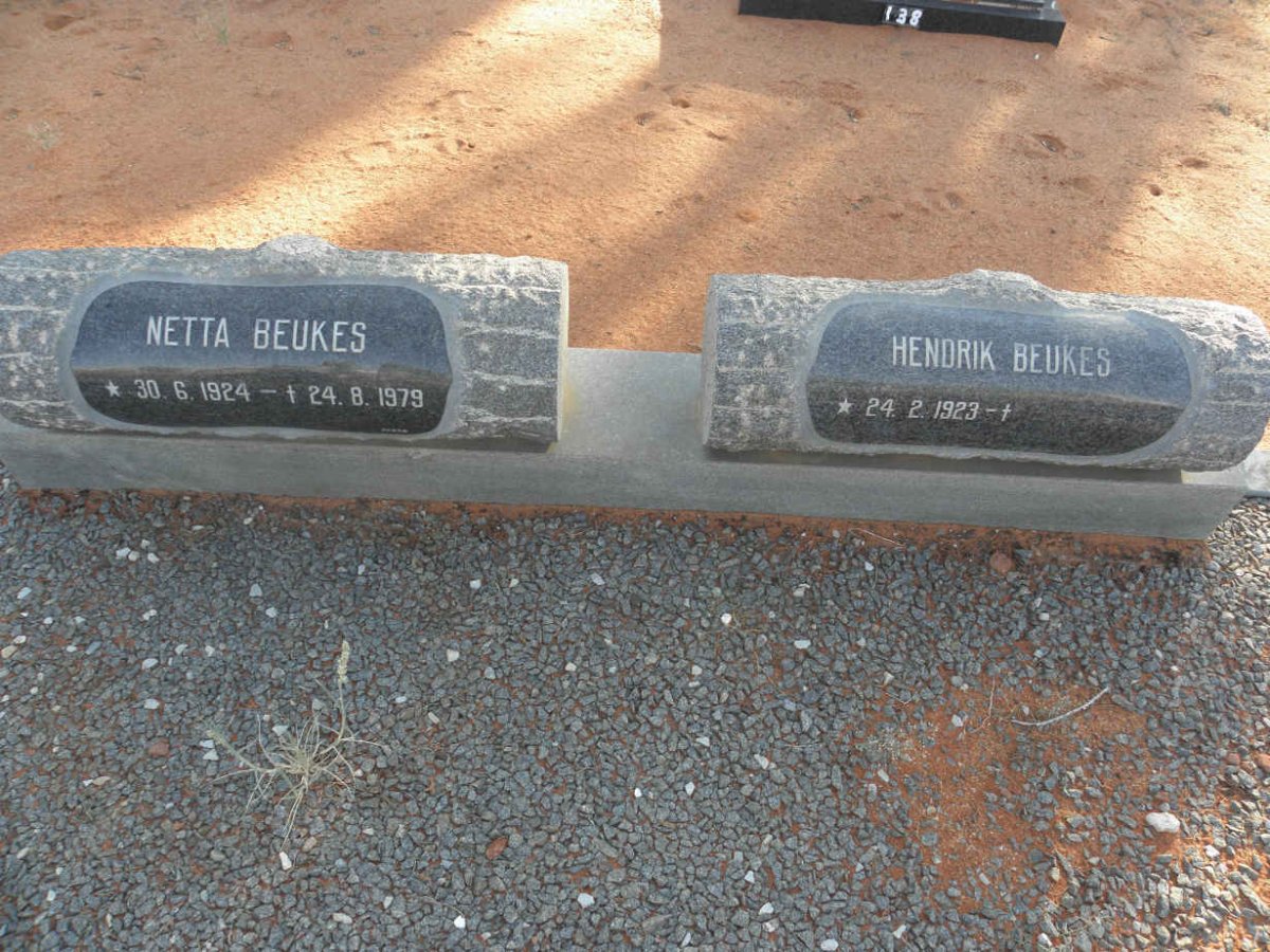BEUKES Hendrik 1923- & Netta 1924-1979