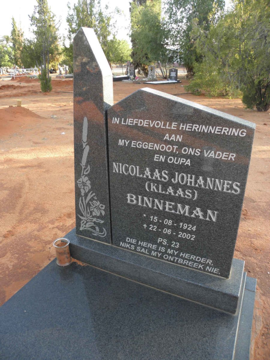 BINNEMAN Nicolaas Johannes 1924-2002