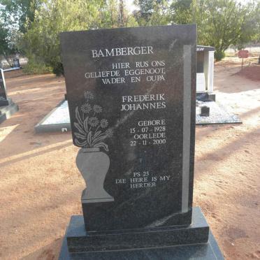 BAMBERG Frederik Johannes 1928-2000