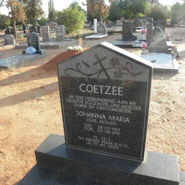 COETZEE Johanna Maria nee MOLLER 1917-1991