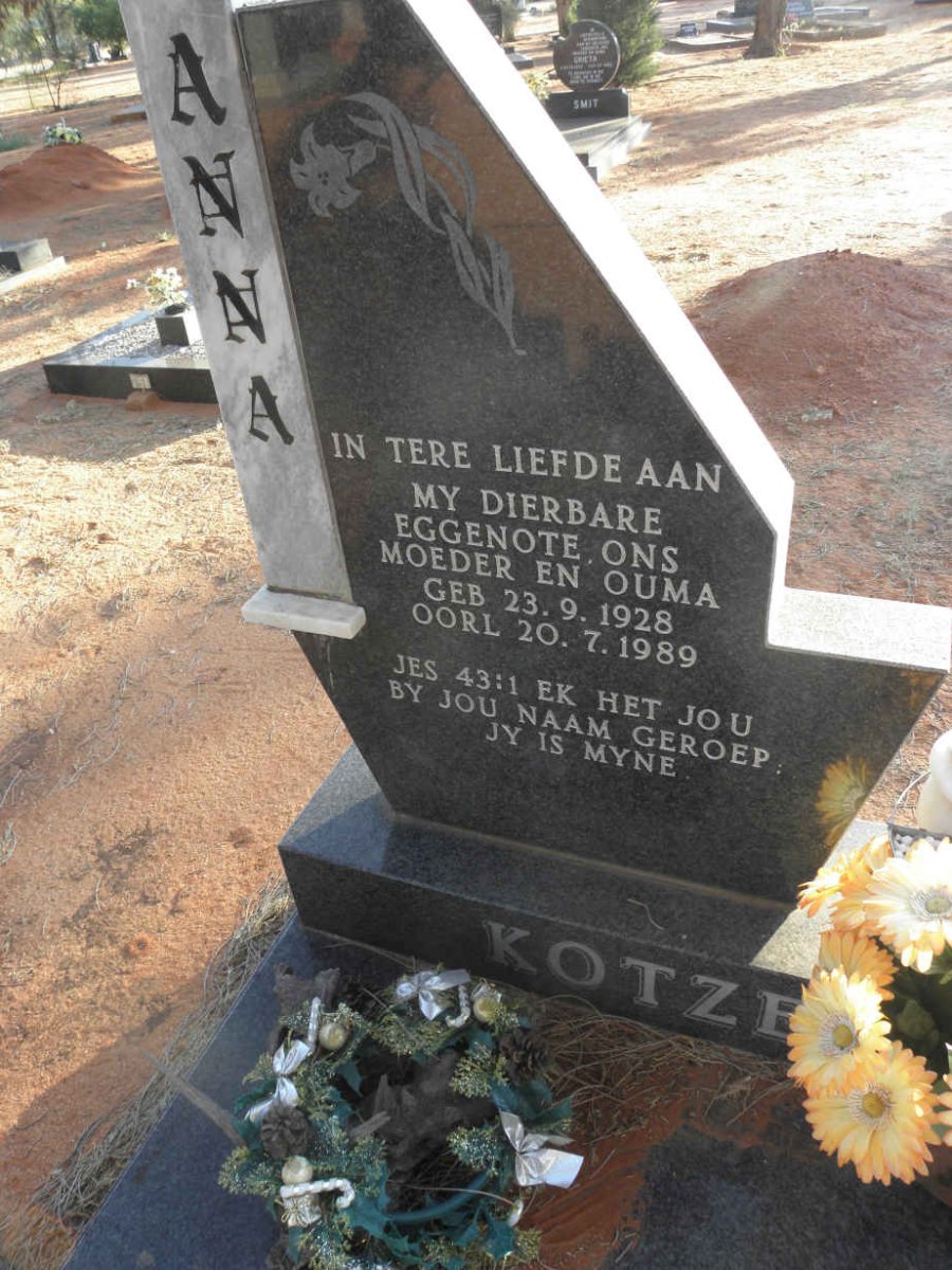 KOTZE Anna 1928-1989