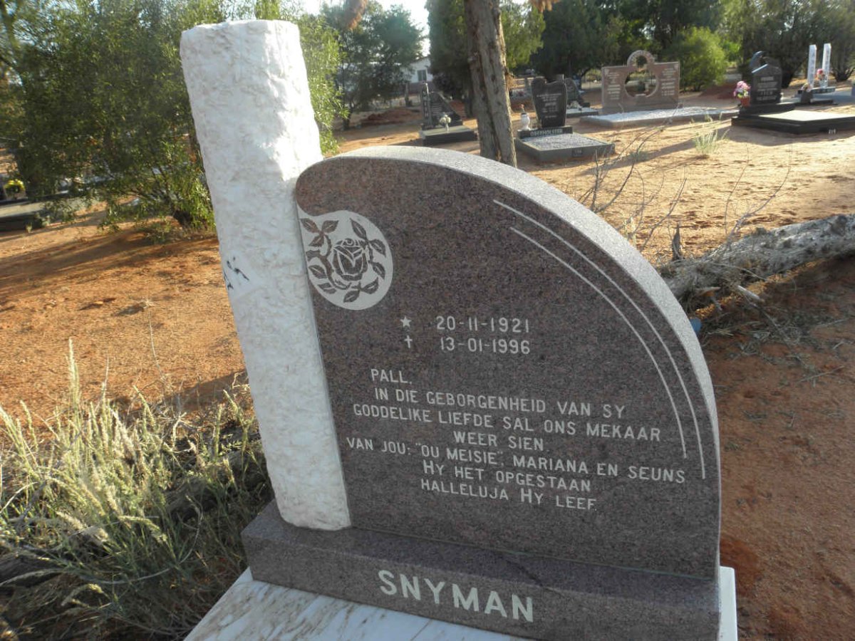SNYMAN ?ak 1921-1996