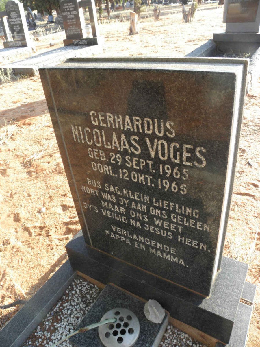 VOGES Gerhardus Nicolaas 1965-1965