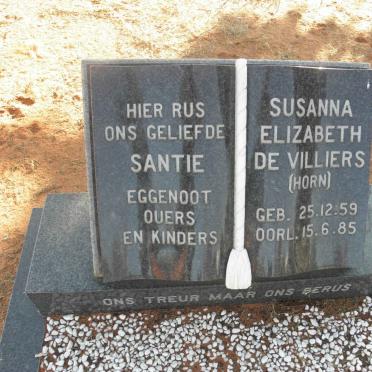 VILLIERS Susanna Elizabeth, de nee HORN 1959-1985