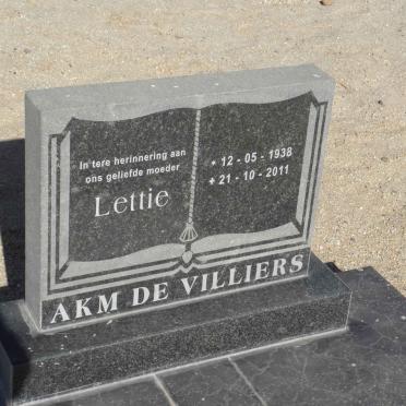 VILLIERS A.K.M., de 1938-2011