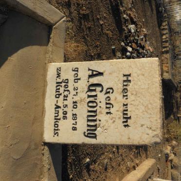 GRONING A. 1878-1906