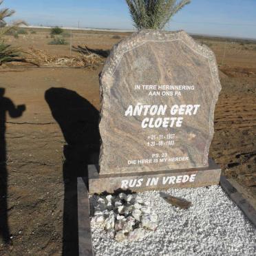 CLOETE Anton Gert 1937-1983