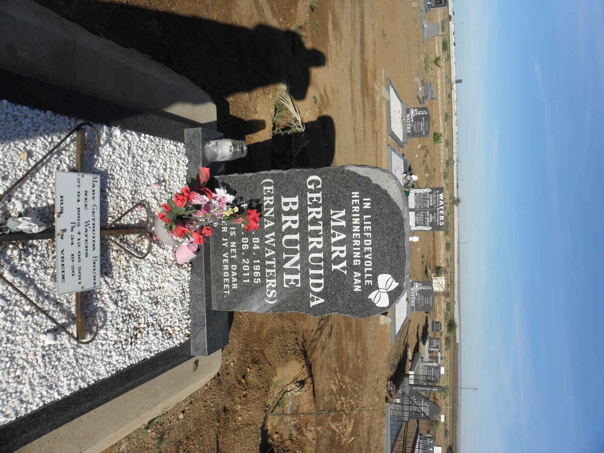 BRUNE Mary Gertruida nee WATERS 1965-2011