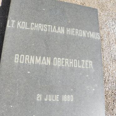 OBERHOLZER Christiaan Hieronymus Bornman 1880-1971