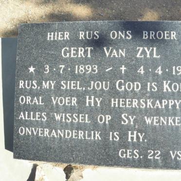 ZYL Gert, van 1893-1976
