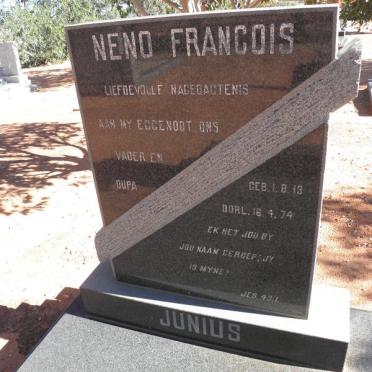 JUNIUS Neno Francois 1913-1974