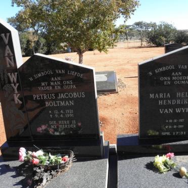 WYK Petrus Jacobus Boltman, van 1921-1991 &amp; Maria Helena Hendrika 1927-2009