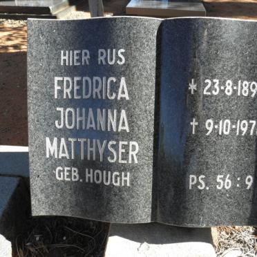 MATTHYSER Fredrica Johanna nee HOUGH 1895-1971
