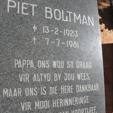 BOLTMAN Piet 1923-1981