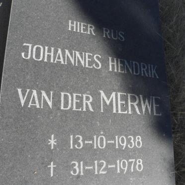MERWE Johannes Hendrik, van der 1938-1978