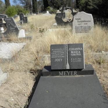 MEYER Johanna Maria nee PIO 1922-1990