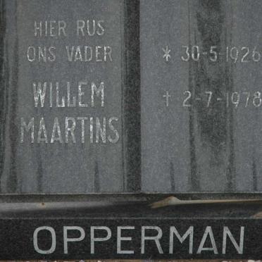 OPPERMAN Willem Maartins 1926-1978