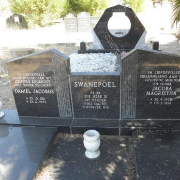 SWANEPOEL Daniel Jacobus 1921-1986 &amp; Jacoba Magrietha 1928-1992