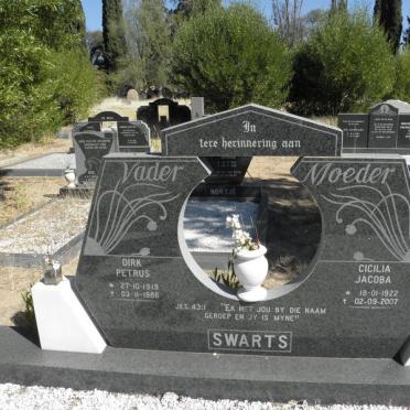 SWARTS Dirk Petrus 1919-1986 &amp; Cicilia Jacoba 1922-2007