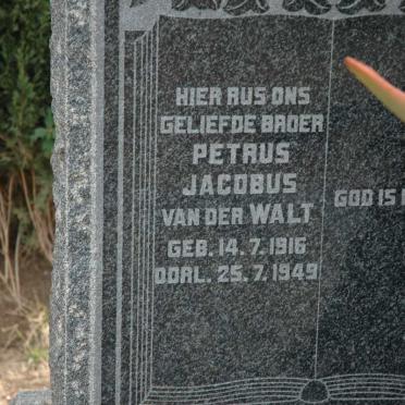 WALT Petrus Jacobus, van der 1916-1949