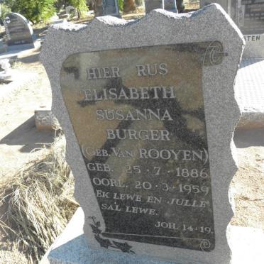 BURGER Elisabeth Susanna nee VAN ROOYEN 1886-1959