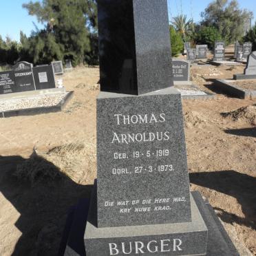 BURGER Thomas Arnoldus 1919-1973