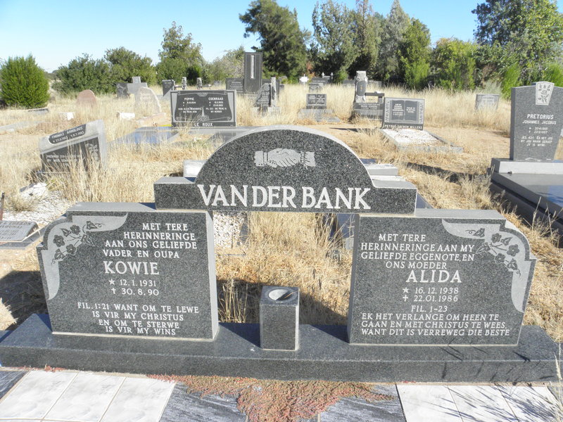 BANK Kowie, van der 1931-1990 & Alida 1938-1986