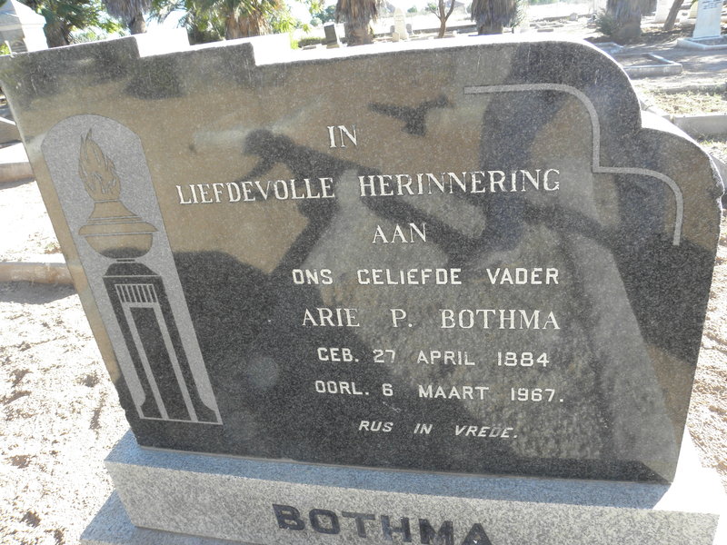 BOTHMA Arie P. 1884-1967