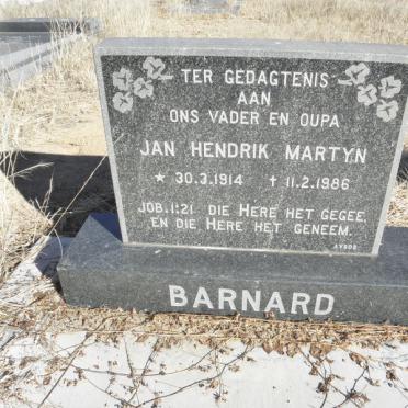 BARNARD Jan Hendrik Martyn 1914-1986