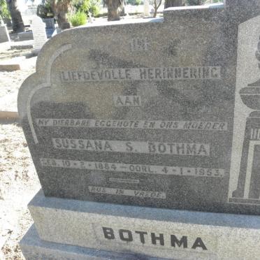 BOTHMA Sussana S. 1884-1953