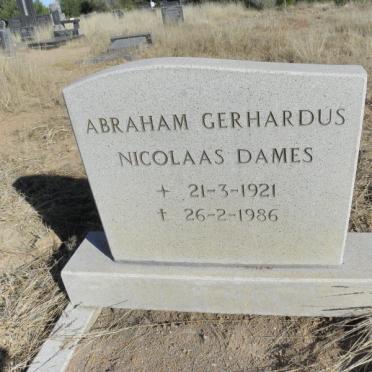 DAMES Abraham Gerhardus Nicolaas 1921-1986