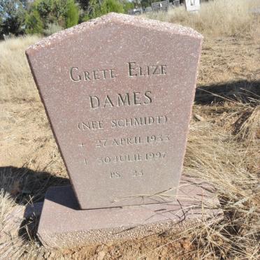 DAMES Grete Elize nee SCHMIDT 1933-1997