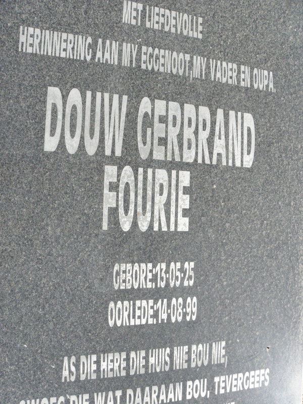 FOURIE Douw Gerbrand 1925-1999