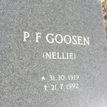 GOOSEN P.F. 1919-1992