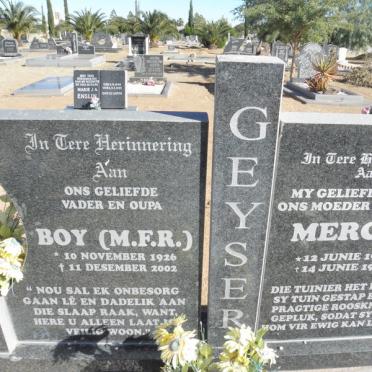 GEYSER M.F.R. 1926-2002 &amp; Mercia 1928-1999