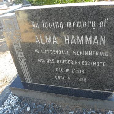 HAMMAN Alma 1916-1959